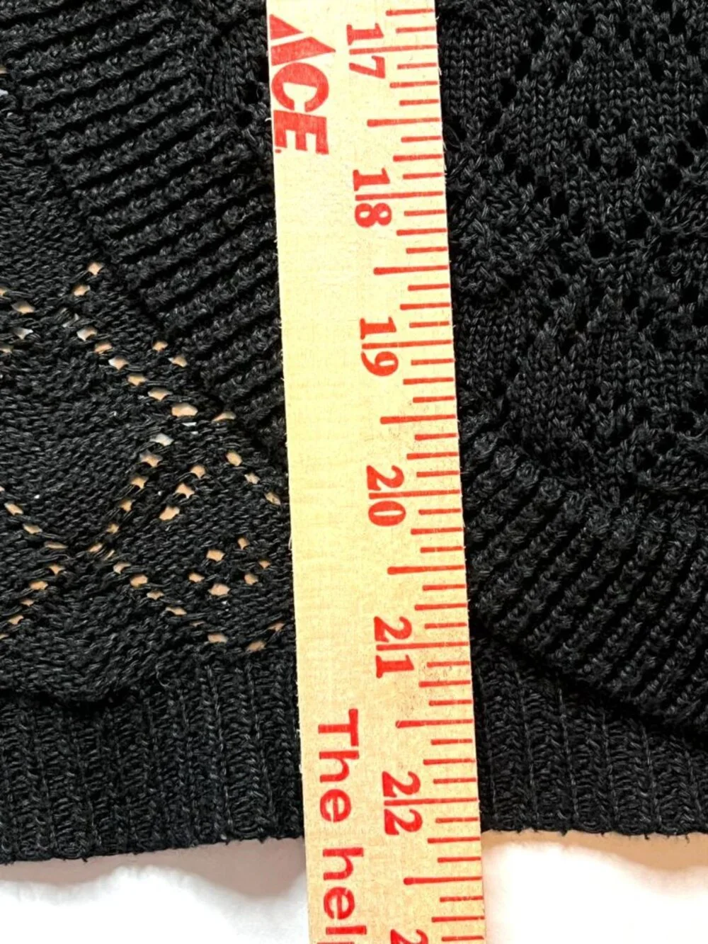 Open Knit Cardigan Shrug size M Fairy Grunge Whimsigoth Black made in USA